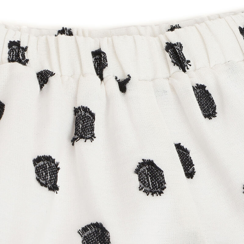 Girls Light Natural Printed Outfit with Short Pants image number 6